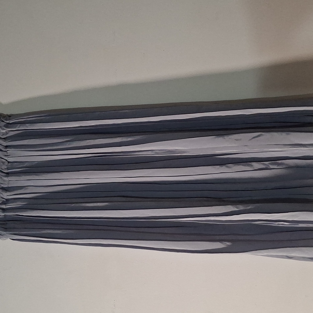 Custom Made Elegant Blue/Greyish Pleated Skirt Size L